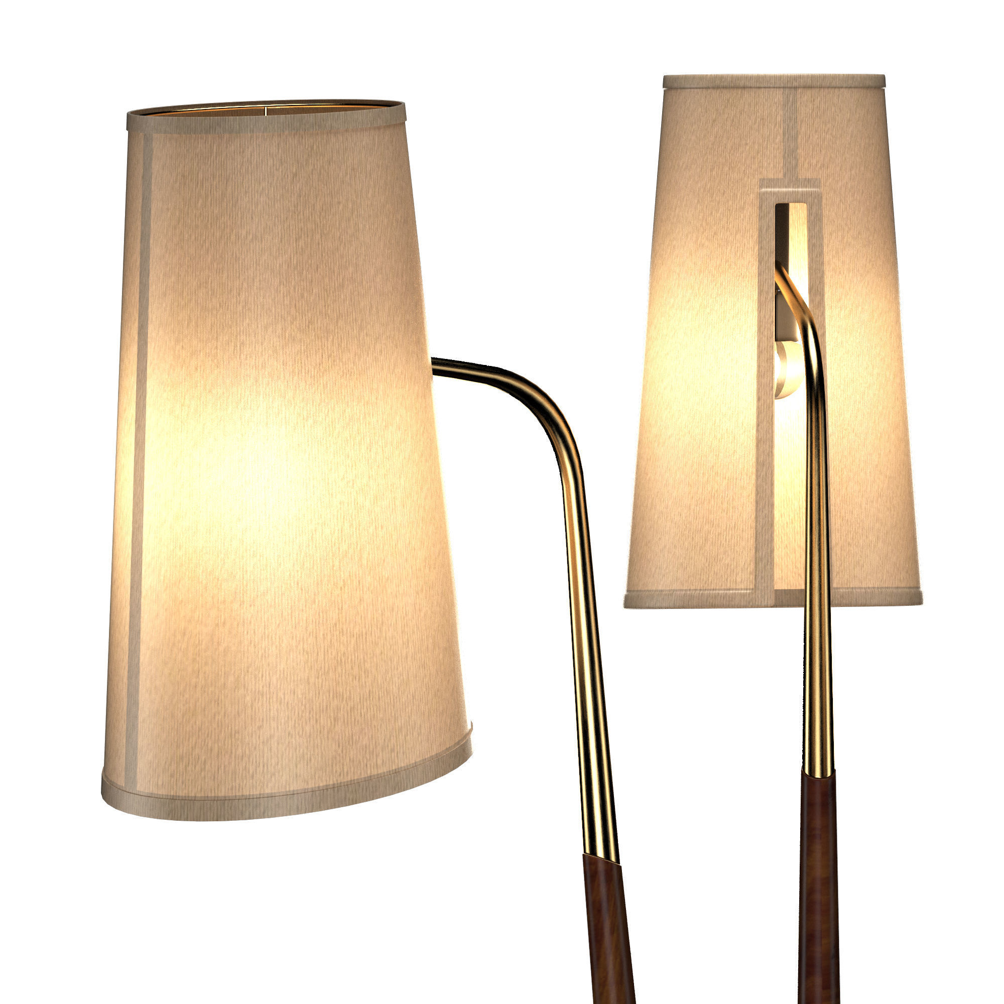 Swan Floor Lamp 3D model_4