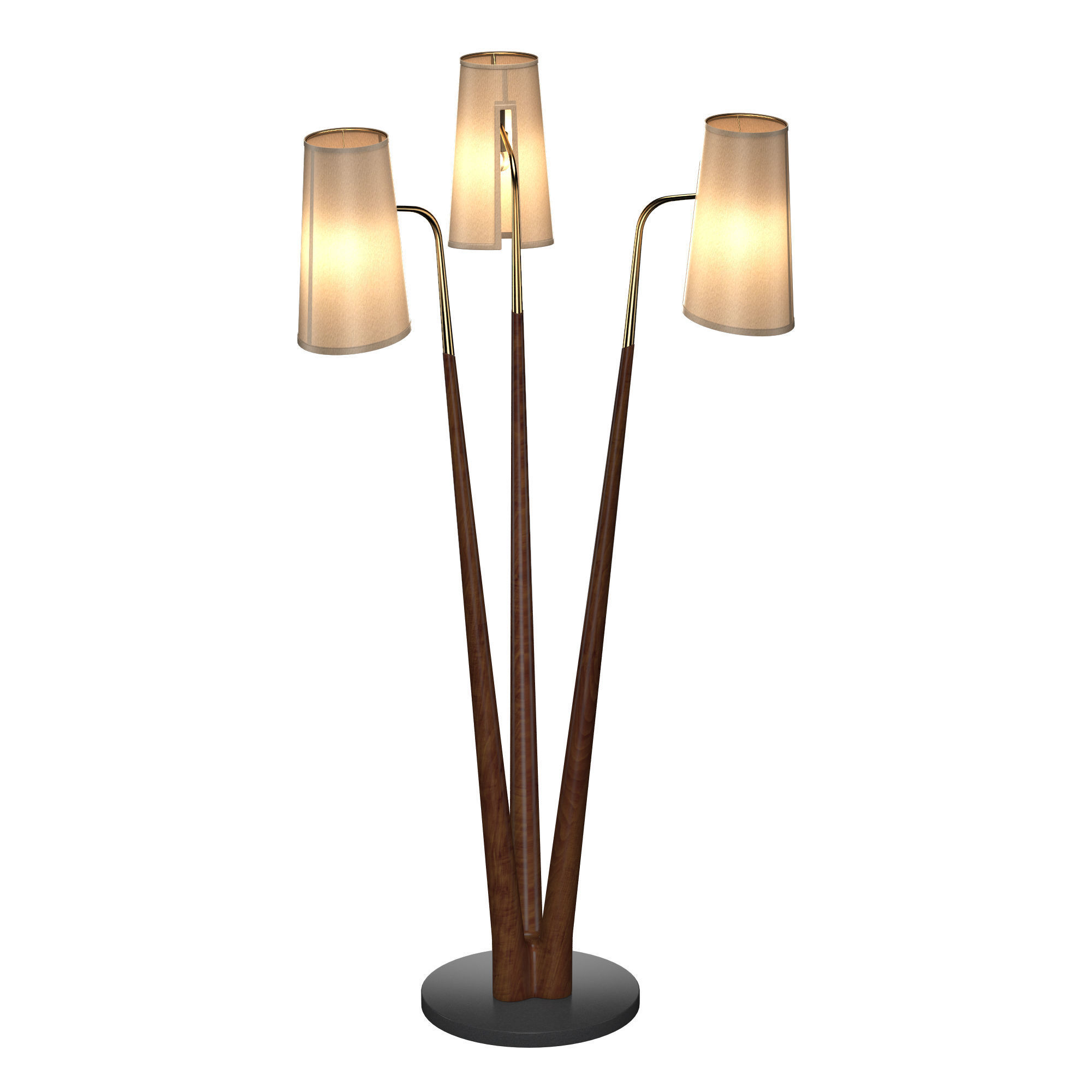 Swan Floor Lamp 3D model_3