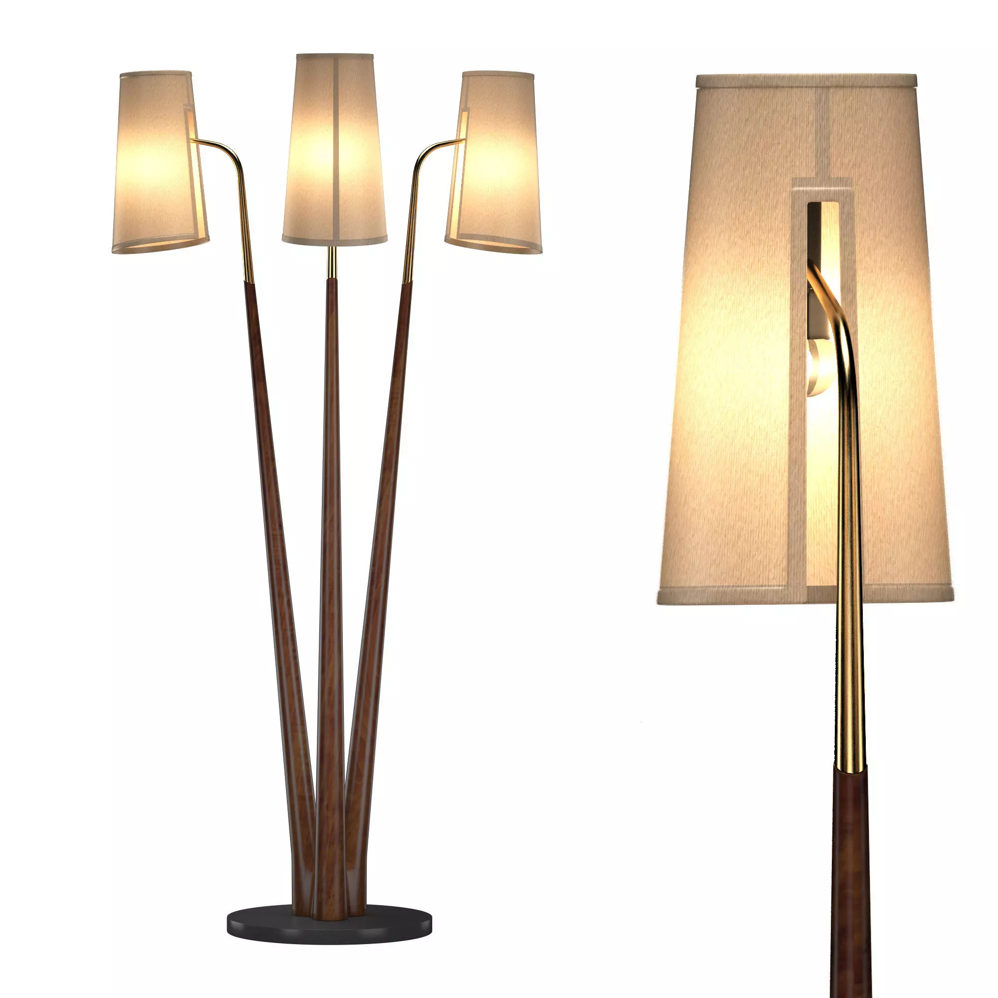 Swan Floor Lamp 3D model_0