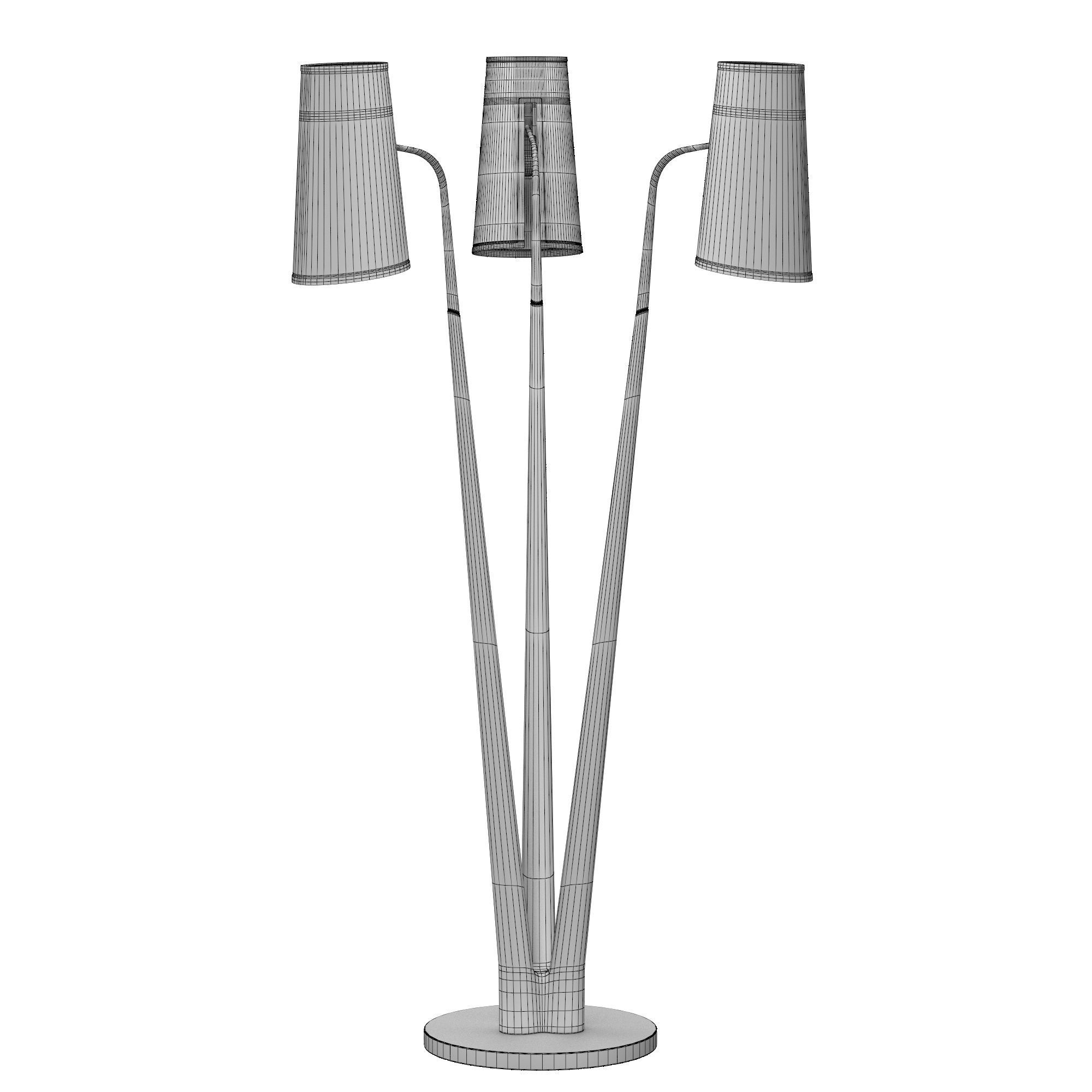 Swan Floor Lamp 3D model_5