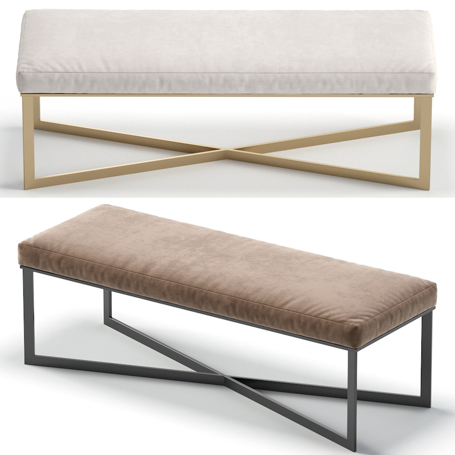 Bench RALPH by Cazarina Interiors 3 Colors Version 3D model_1