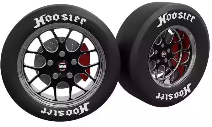 Welds S77 Racing Wheel Low-poly 3D model