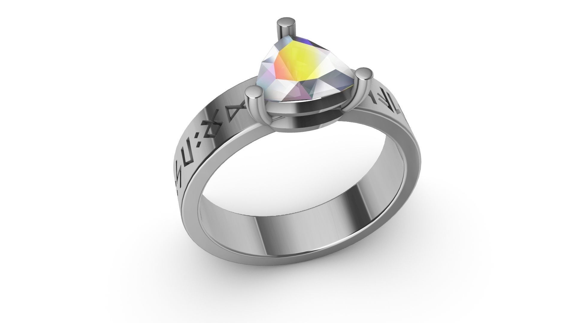 Viking Runes Ring 3D print model_9