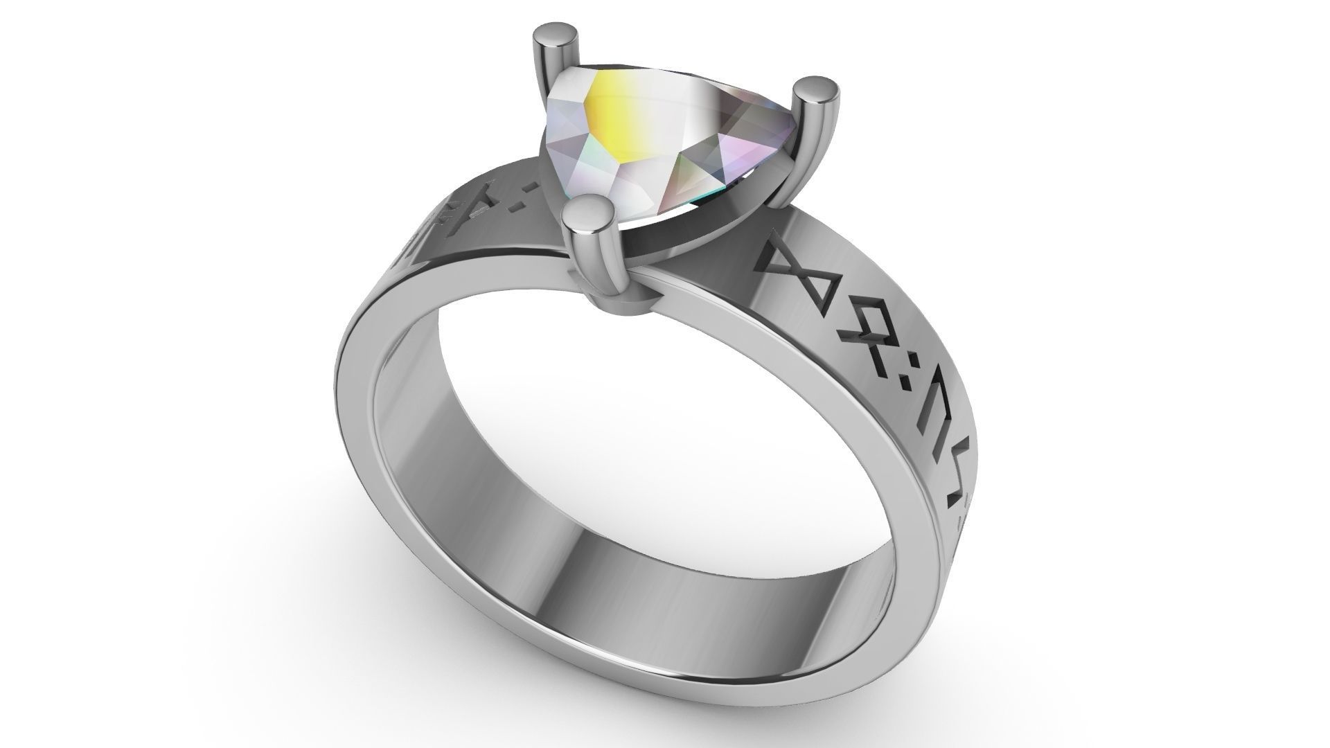 Viking Runes Ring 3D print model_5