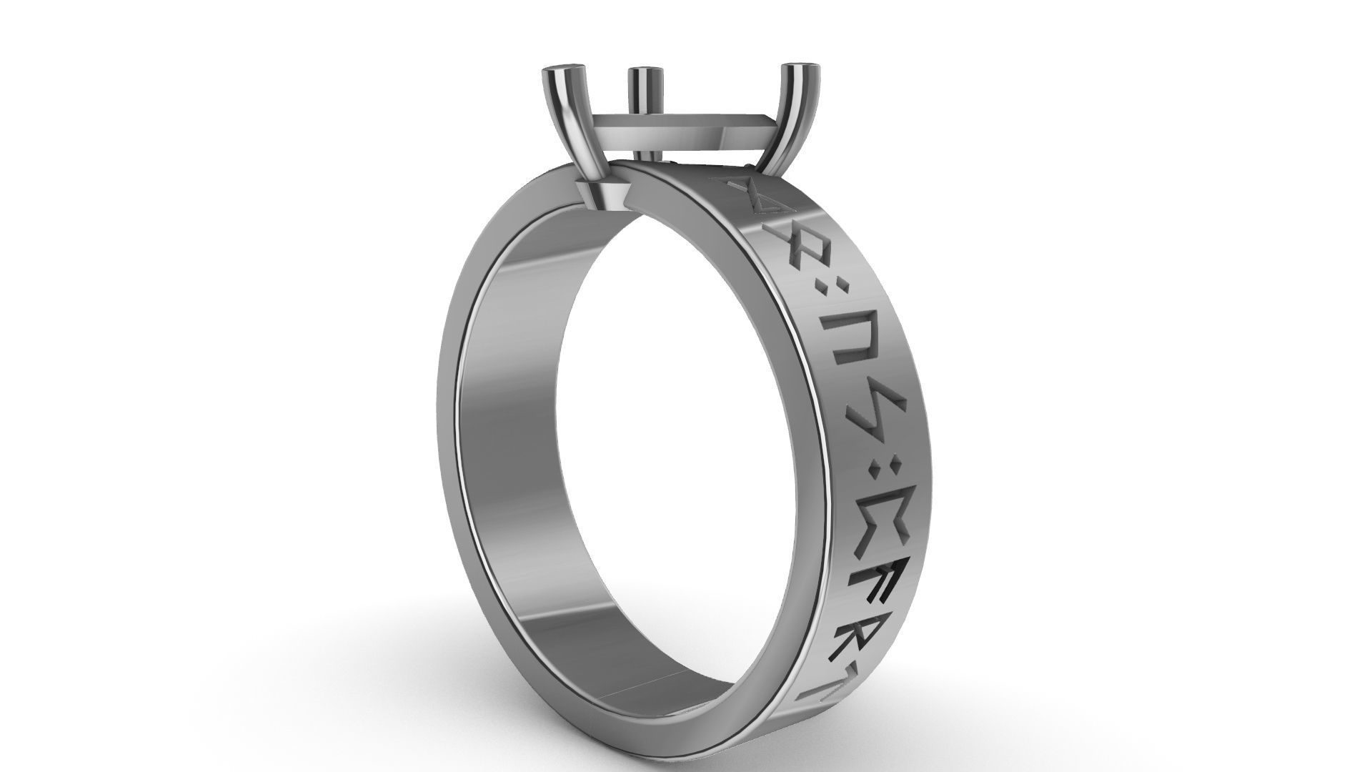 Viking Runes Ring 3D print model_14