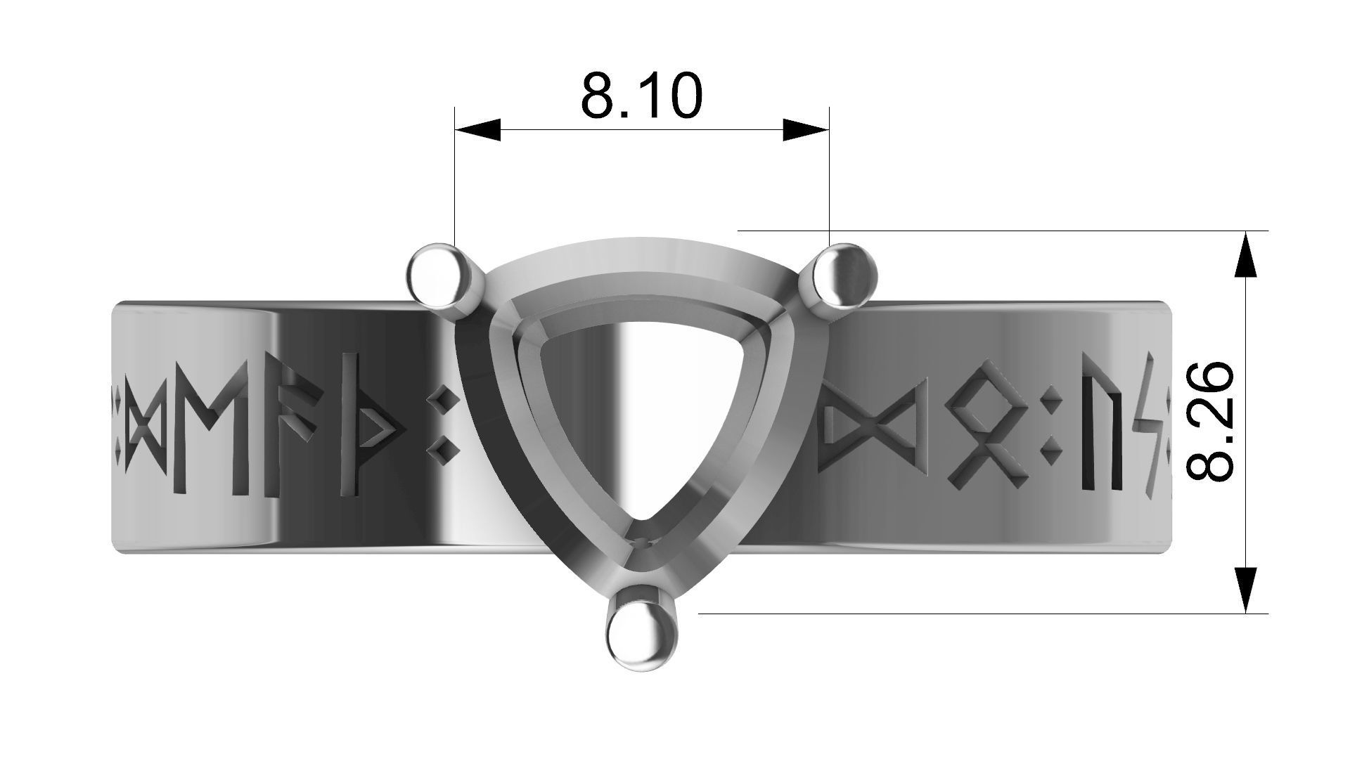 Viking Runes Ring 3D print model_16