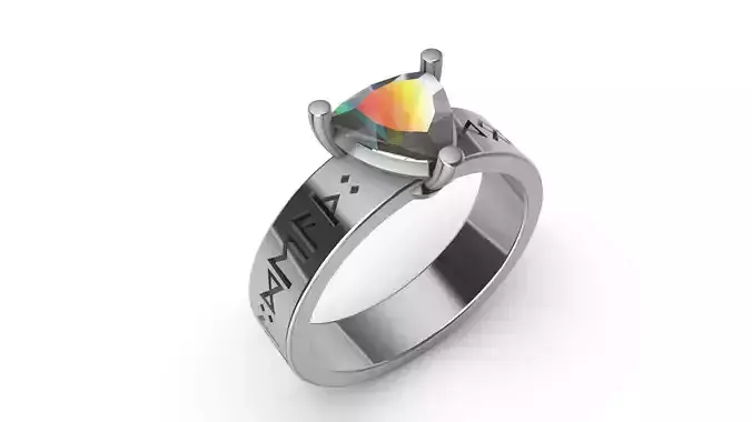 Viking Runes Ring 3D print model