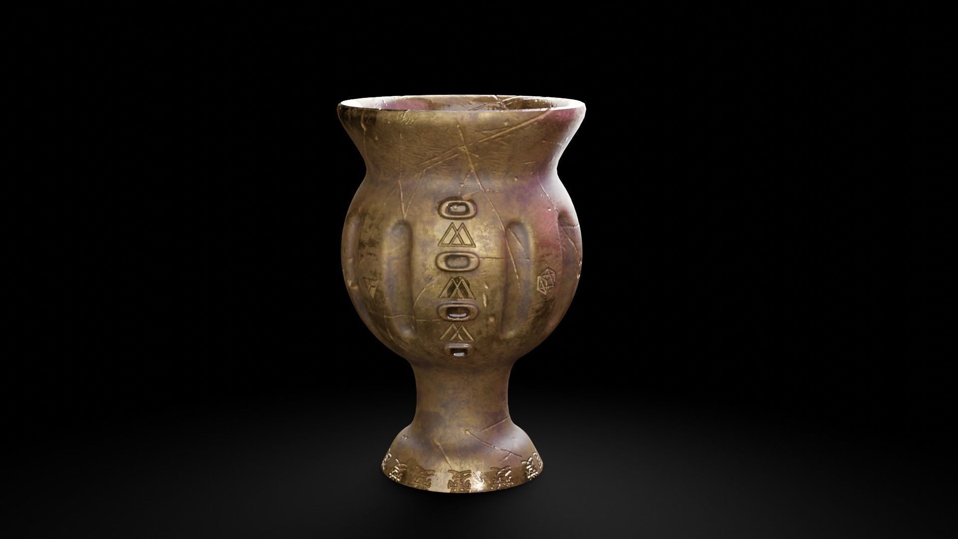 Ancient chalice 3D model_3