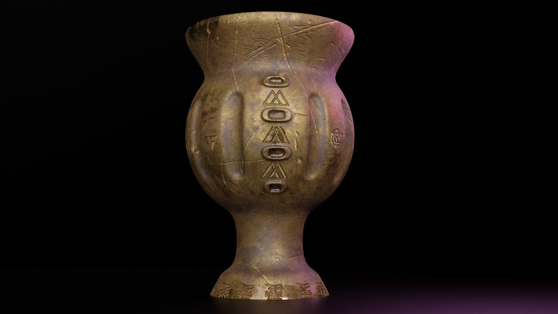 Ancient chalice 3D model_2