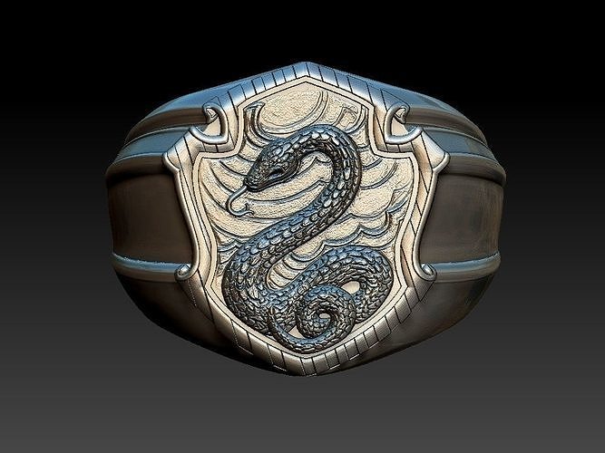 Slytherin House Ring 3D print model