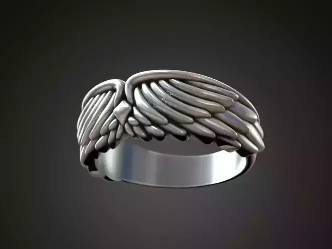 Wings plumage biker ring for men women