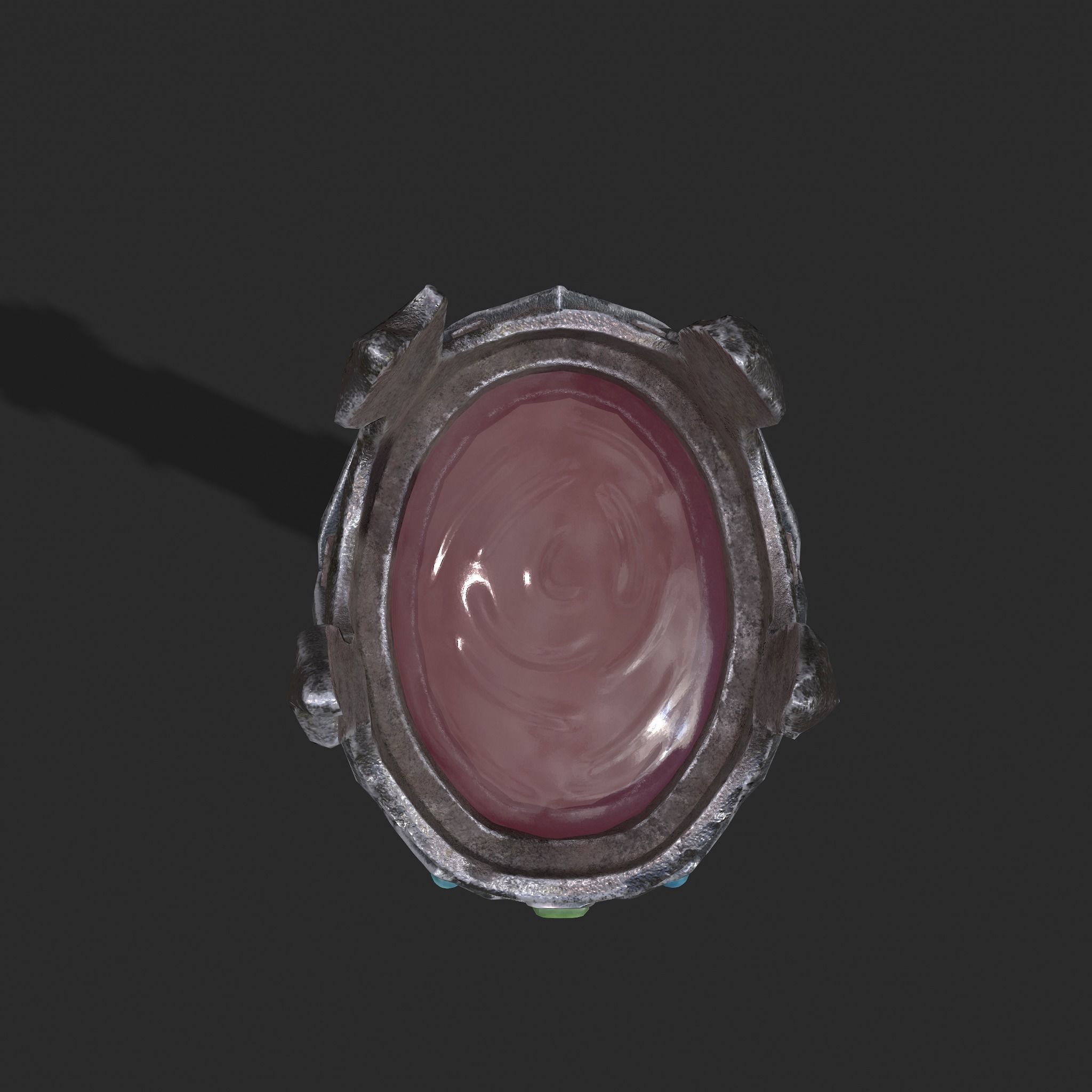 Skull Chalice Low-poly 3D model_11