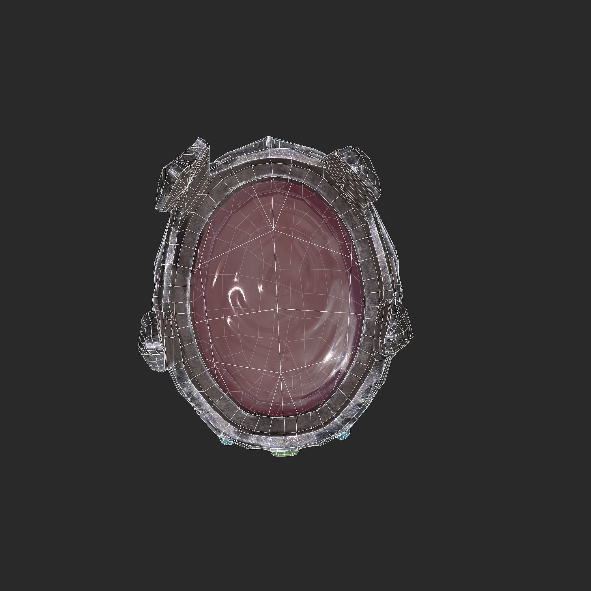 Skull Chalice Low-poly 3D model_27