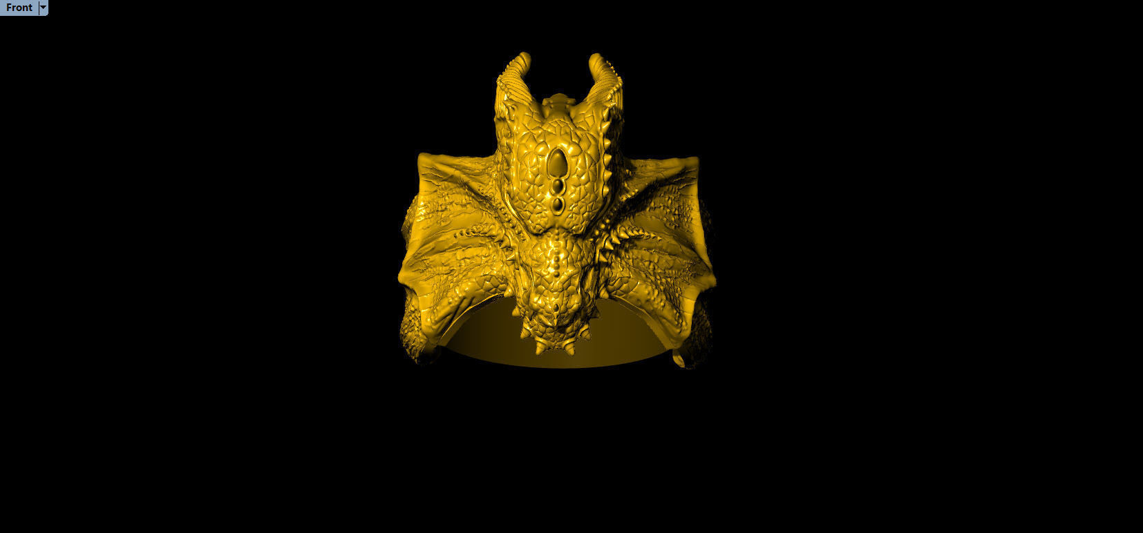 Dragon Phoenix Biker Ring    3D print model_25
