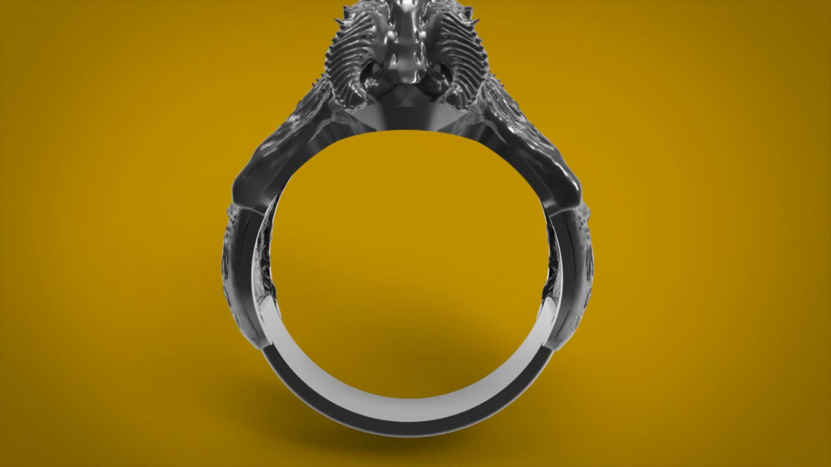 Dragon Phoenix Biker Ring    3D print model_13