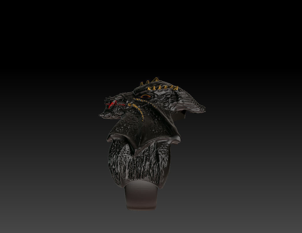 Dragon Phoenix Biker Ring    3D print model_12