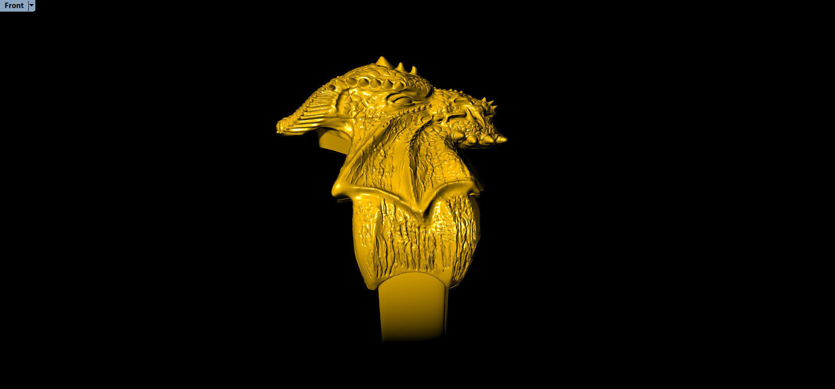 Dragon Phoenix Biker Ring    3D print model_14