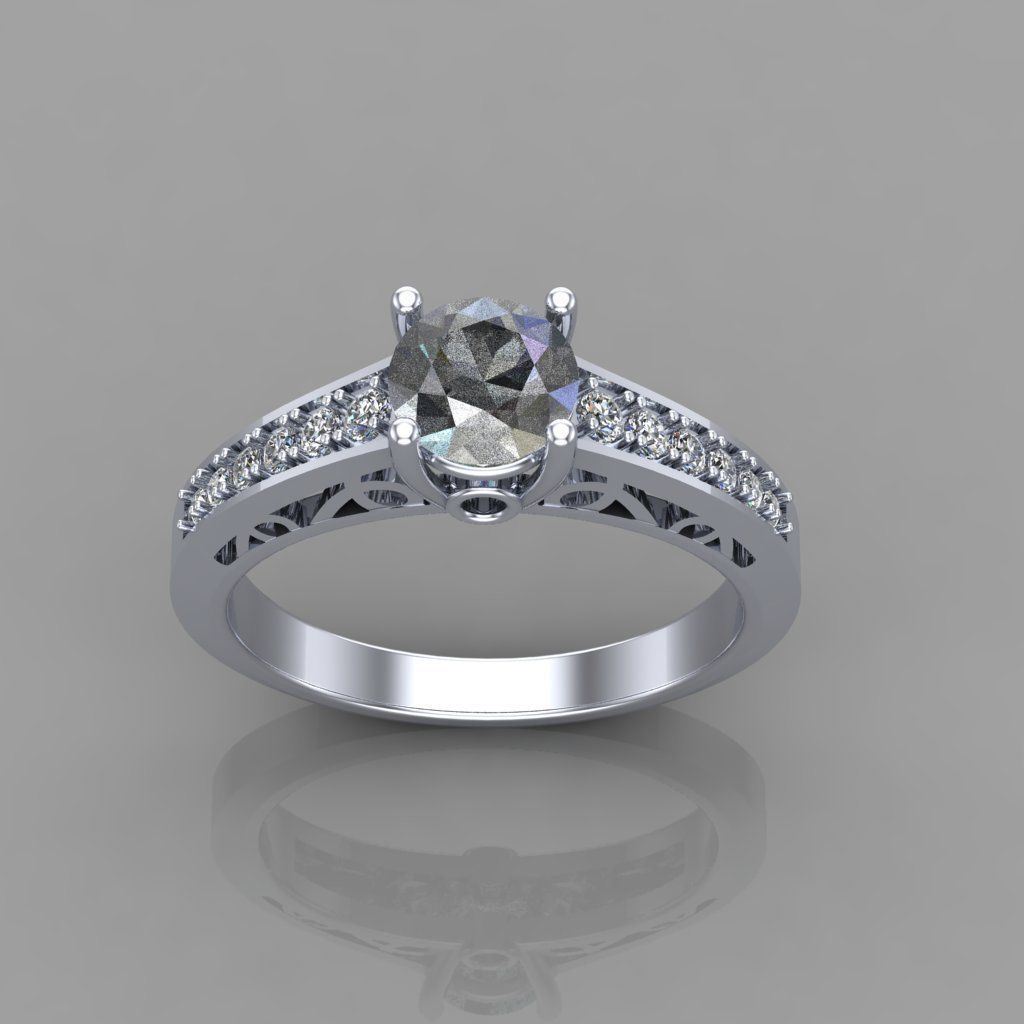 diamond ring 3D print model_1