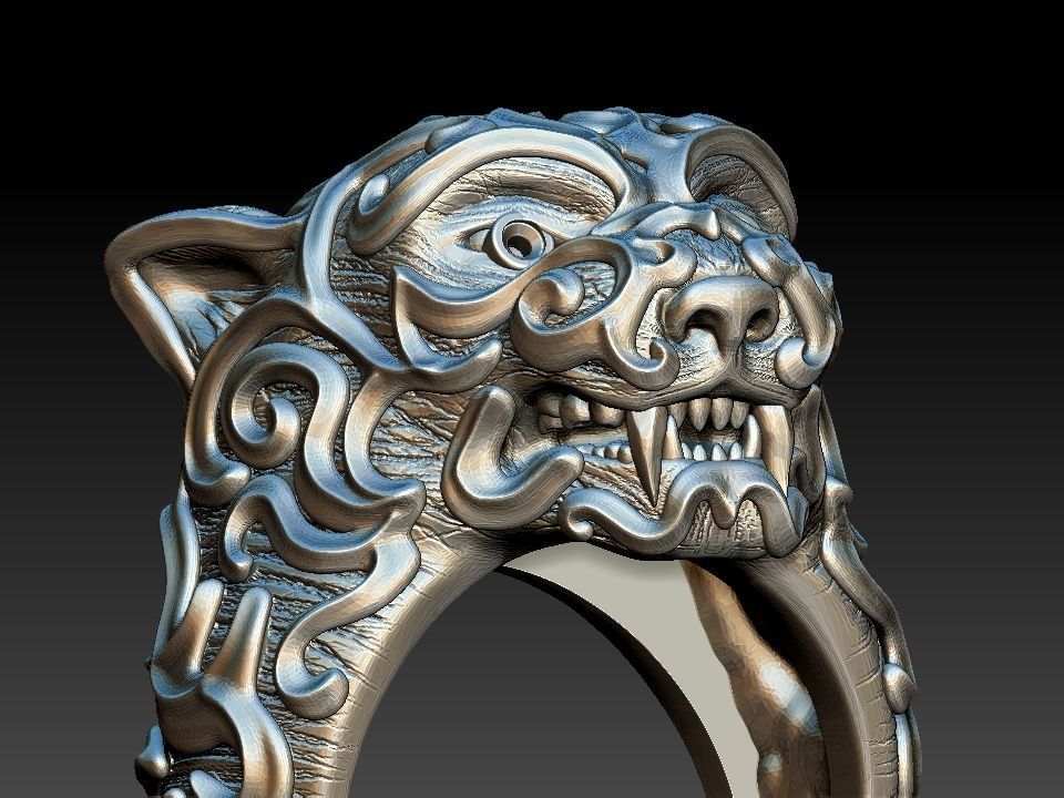 Tiger Ring 3D print model_19