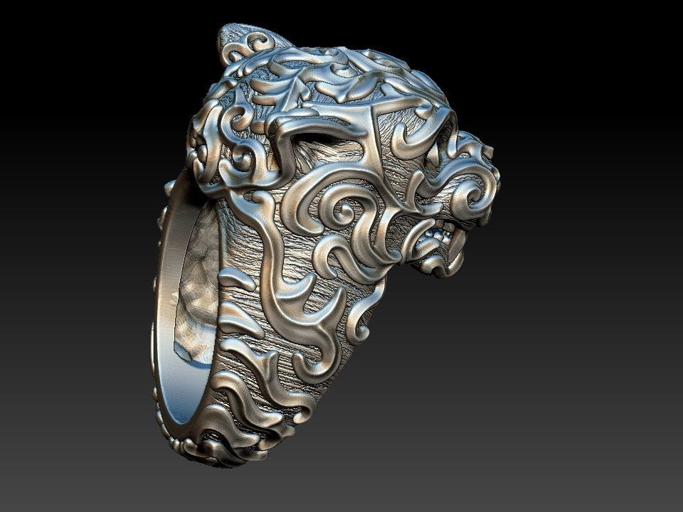 Tiger Ring 3D print model_7