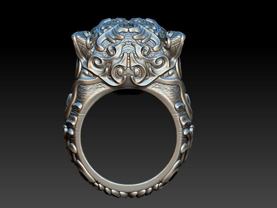 Tiger Ring 3D print model_9
