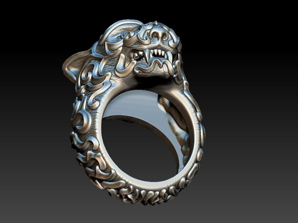 Tiger Ring 3D print model_15