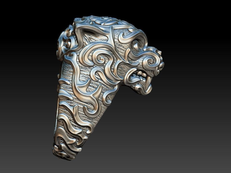 Tiger Ring 3D print model_6