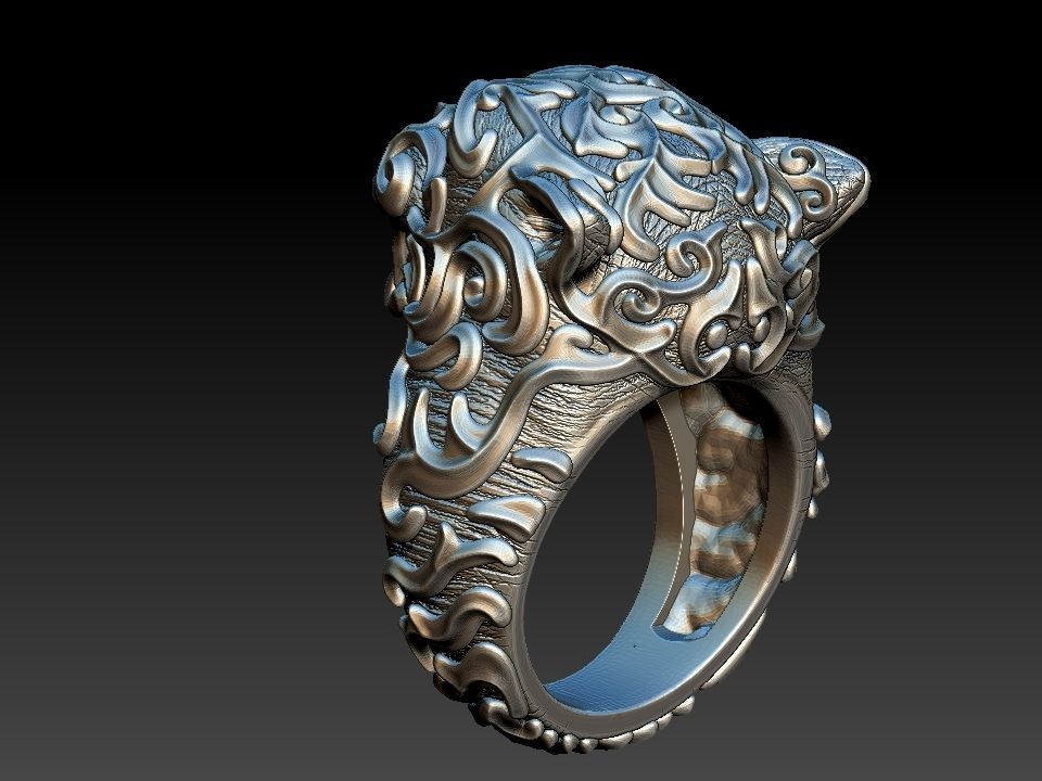 Tiger Ring 3D print model_10
