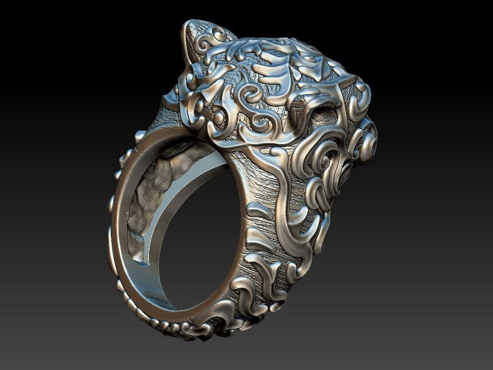 Tiger Ring 3D print model_8