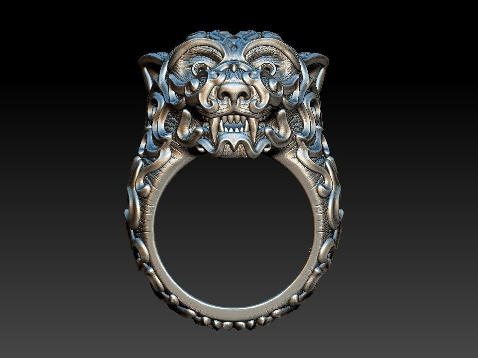 Tiger Ring 3D print model_14