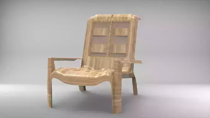 Armchair 3D Model wooden chair