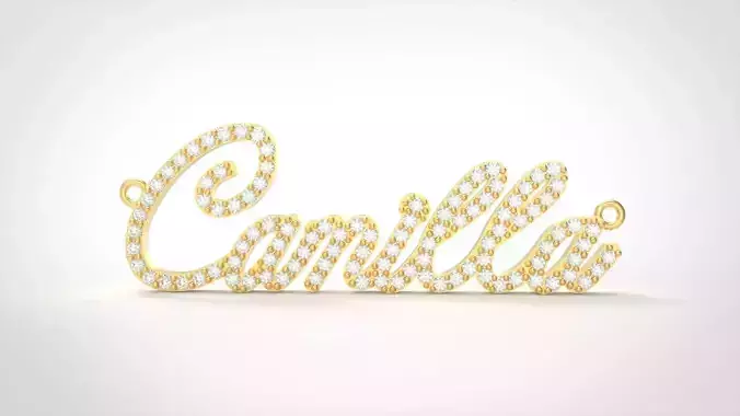 Model 712 Camilla Name Diamond Pendant