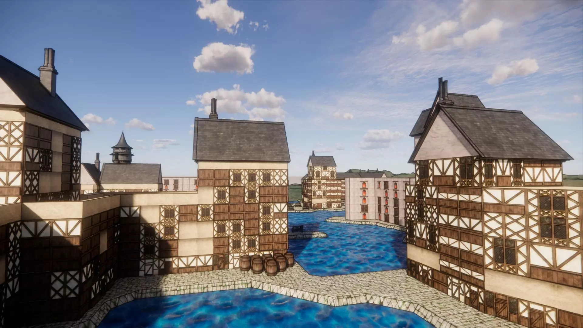 Fantasy Medieval Village 3D model