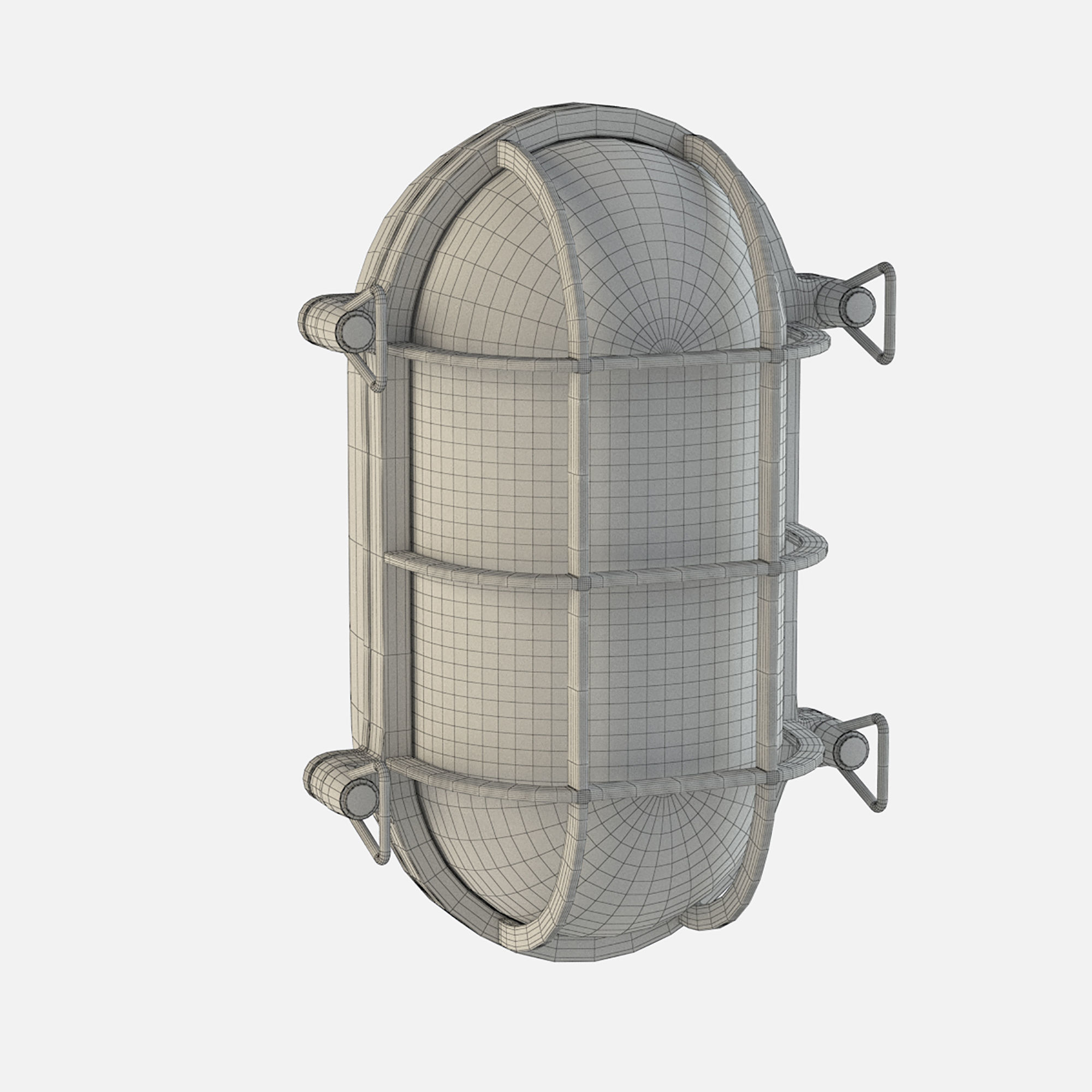 Atlantic Bulkhead Fitting Polished Brass 3D model_5
