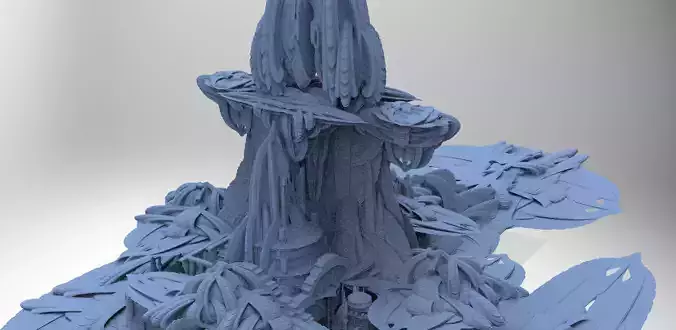 Tower Ocean Floor Fantasy 3D model
