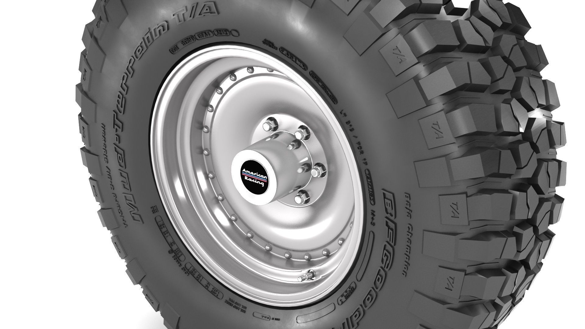 OFF ROAD WHEEL AND TIRE 6 3D model_1
