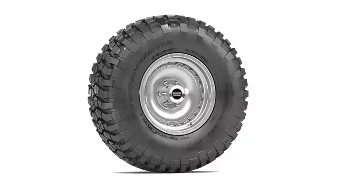 OFF ROAD WHEEL AND TIRE 6 3D model