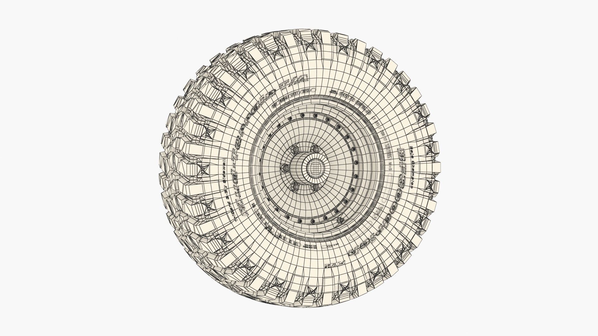 OFF ROAD WHEEL AND TIRE 6 3D model_5