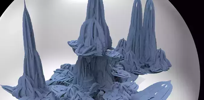 Sea Mountain Cityscape