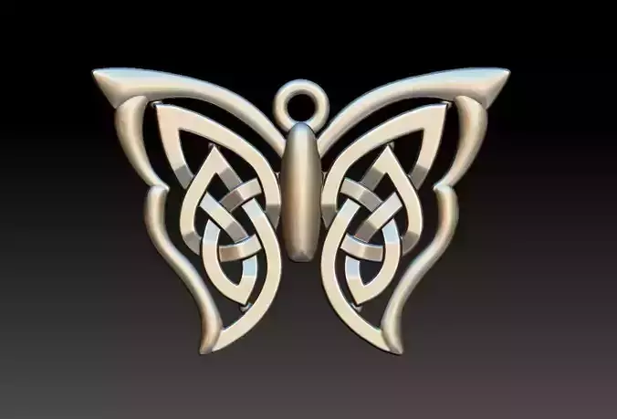 Celtic Butterfly Pendant 3D print model