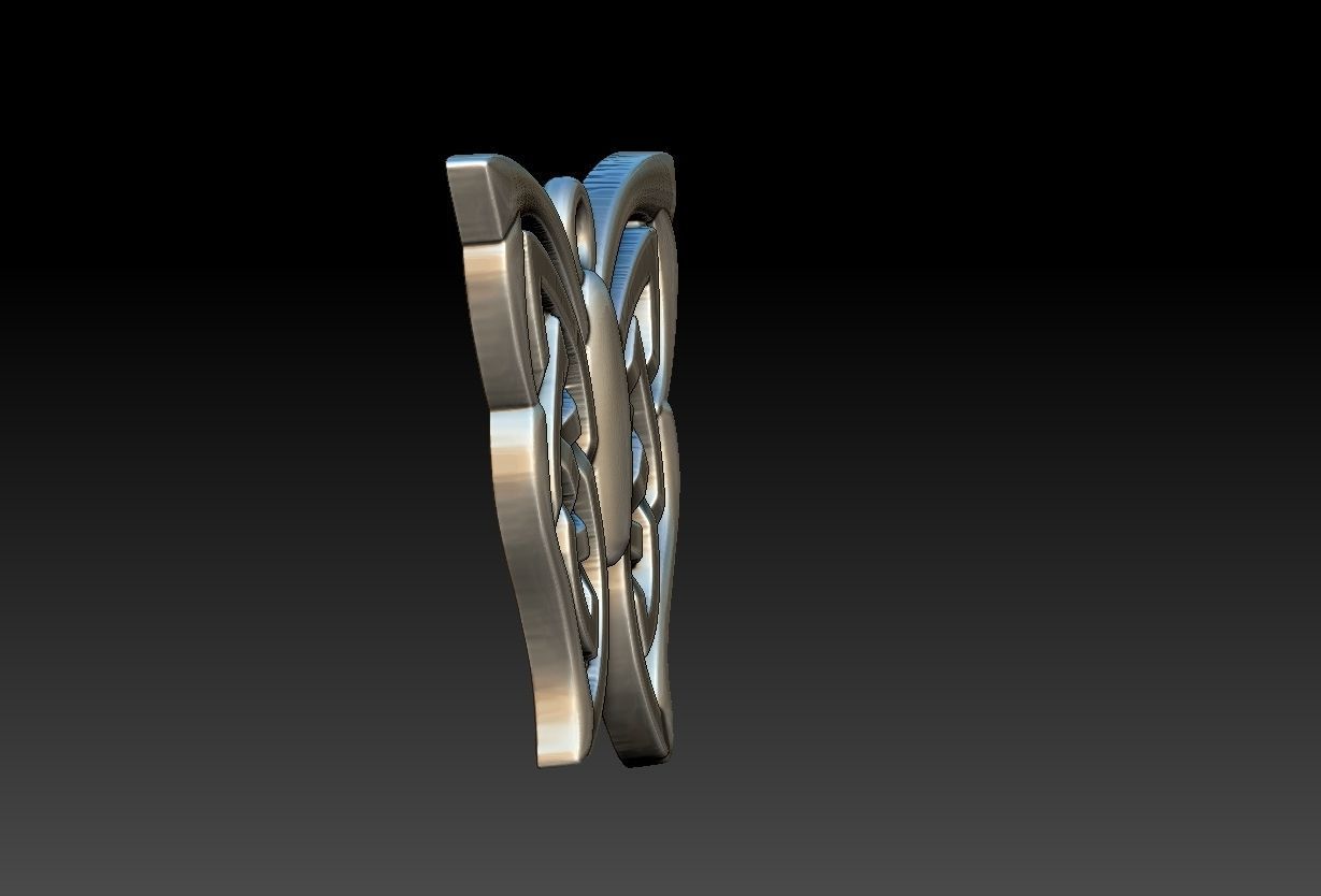 Celtic Butterfly Pendant 3D print model_5