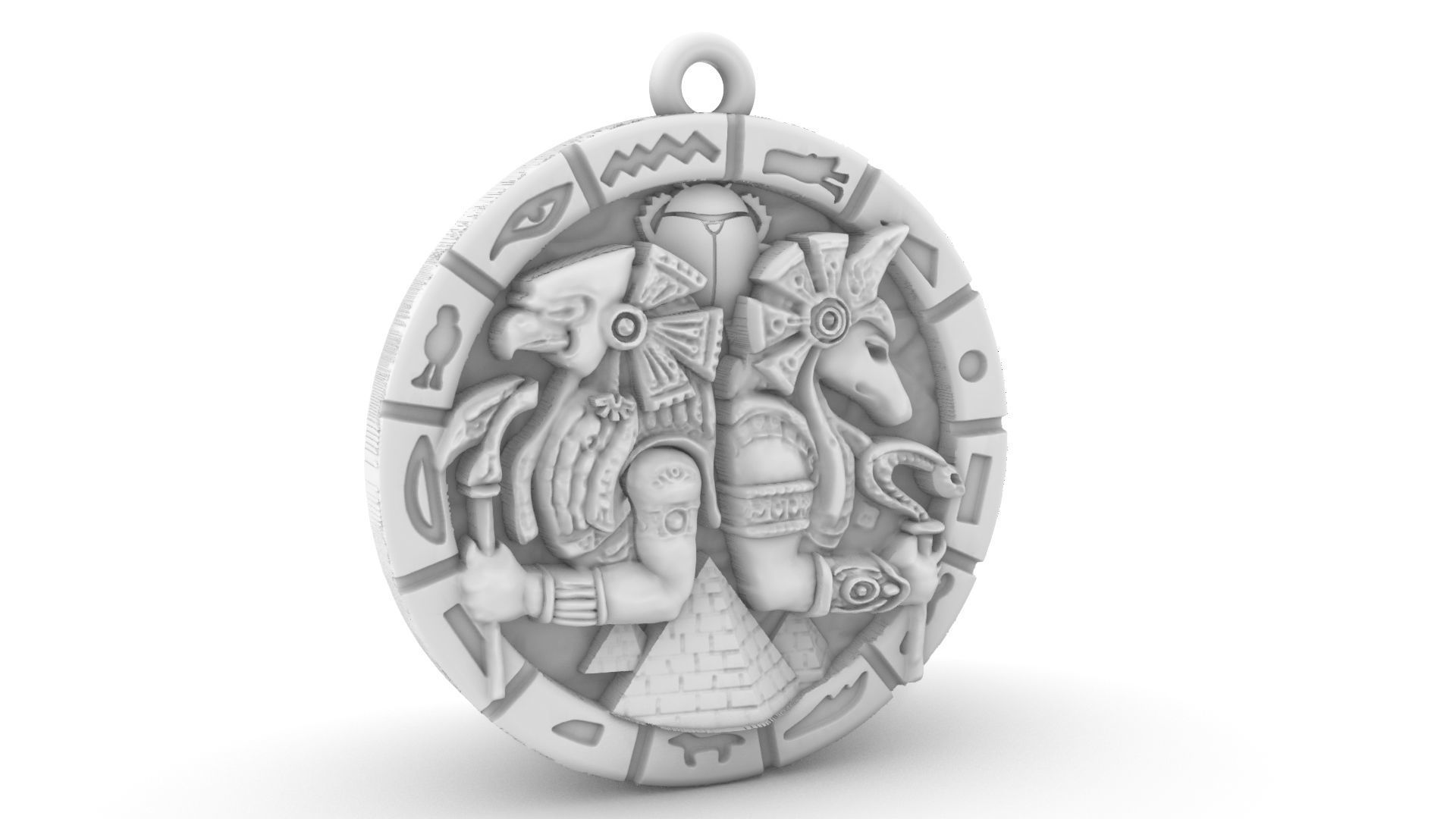 Anubis Pendant  3D print model_1