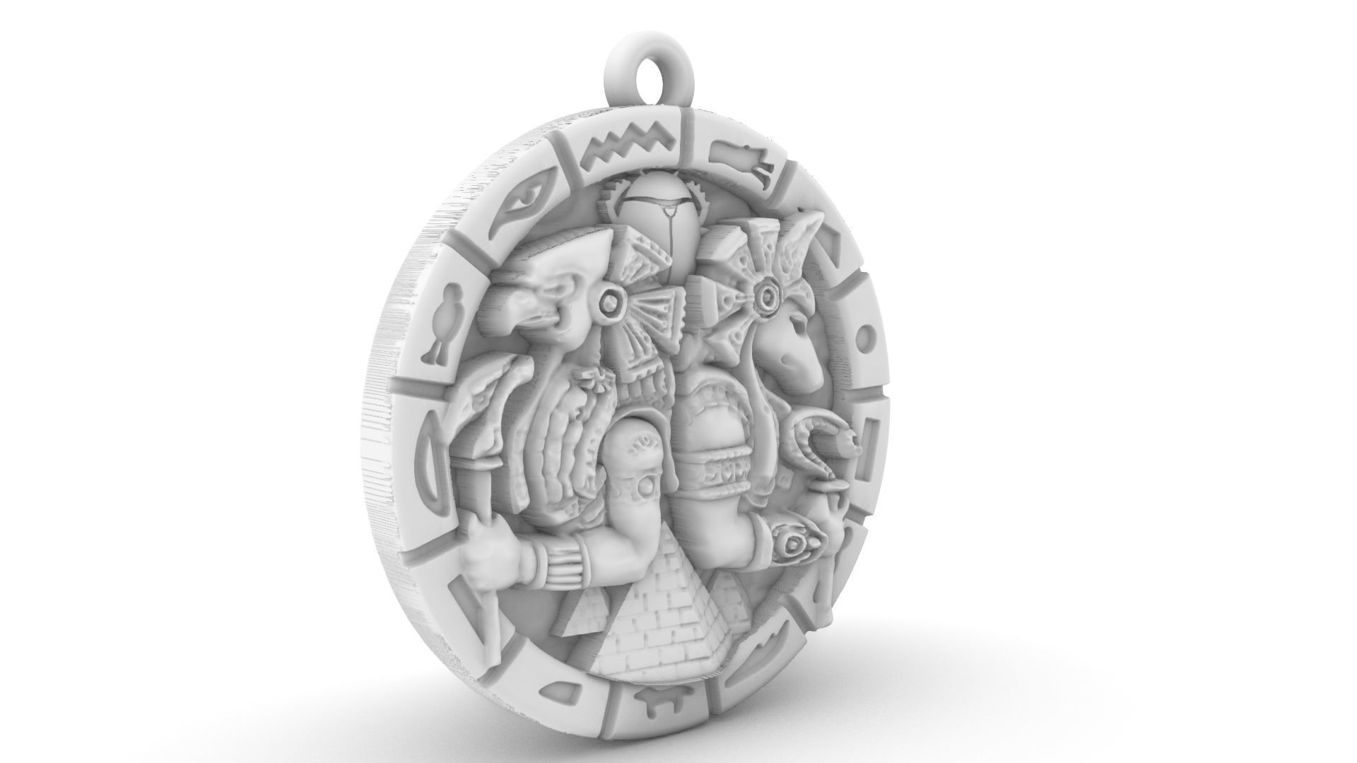 Anubis Pendant  3D print model_2