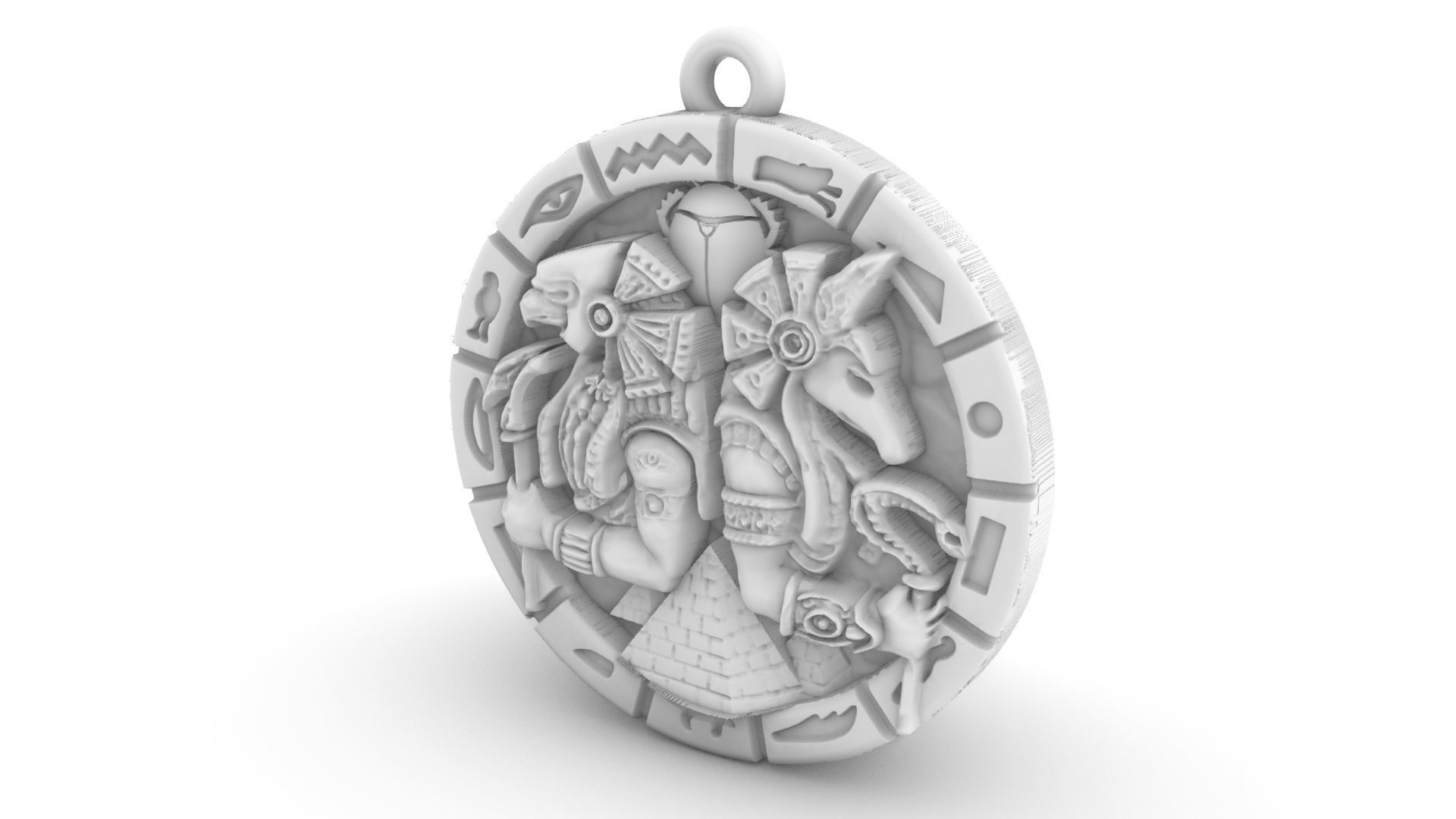 Anubis Pendant  3D print model_8