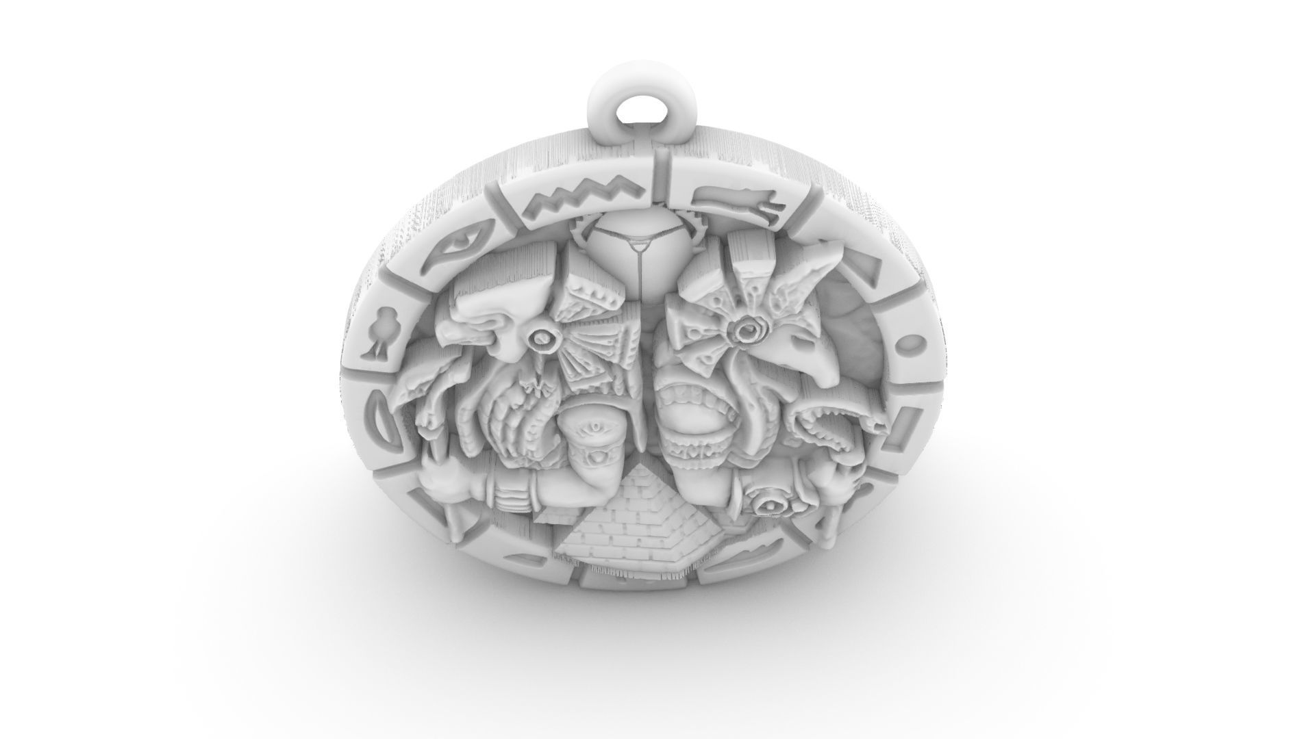 Anubis Pendant  3D print model_13