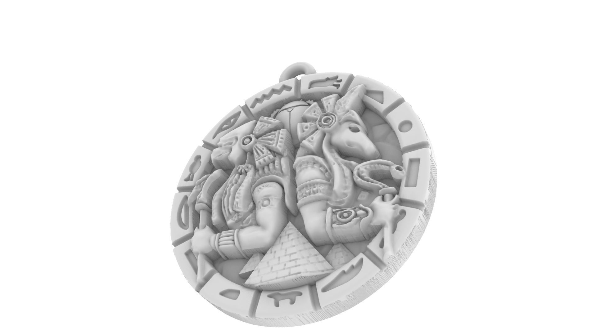 Anubis Pendant  3D print model_10