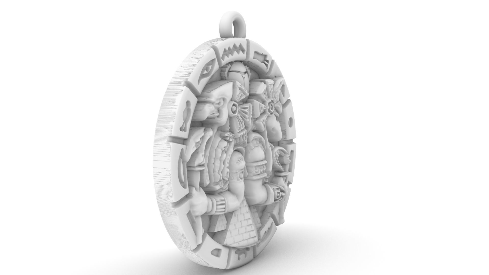 Anubis Pendant  3D print model_3