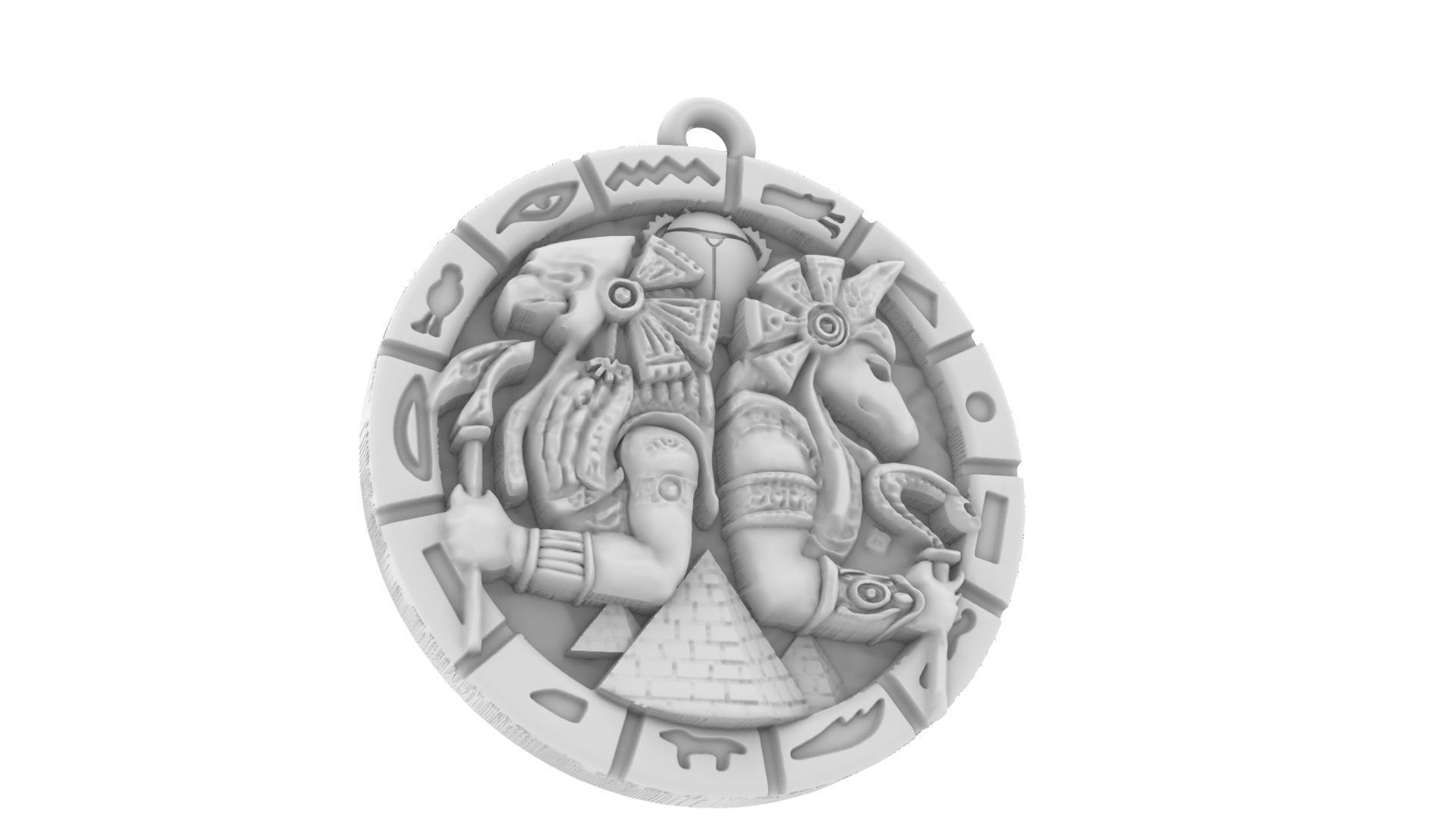Anubis Pendant  3D print model_9