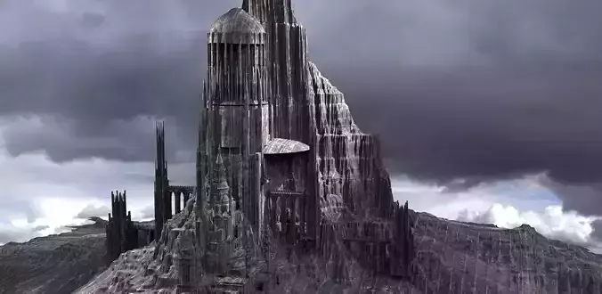 Mordor Fantasy Style Towers 3D model