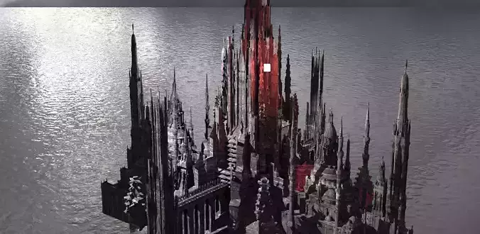 Mordor Fantasy Style Towers castle  3D model
